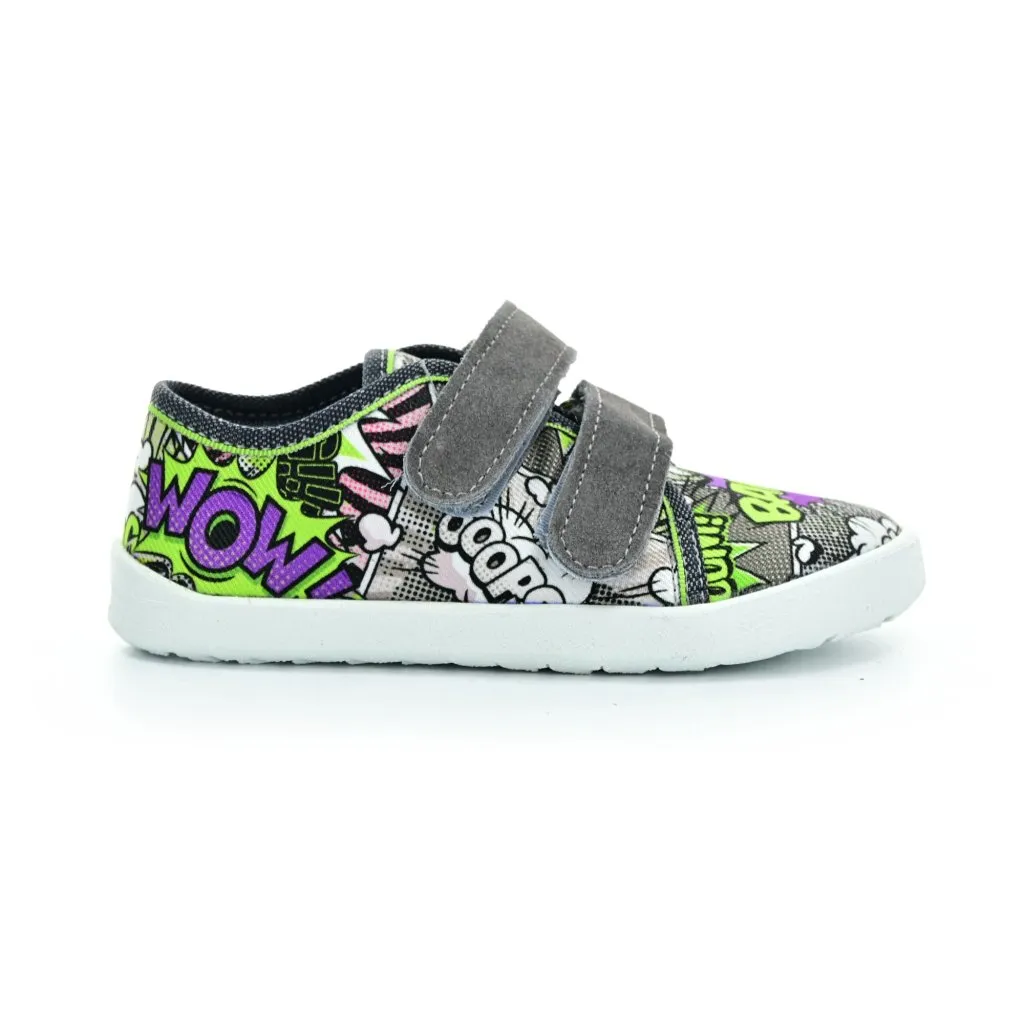 Ef Seledyn graffiti black barefoot sneakers