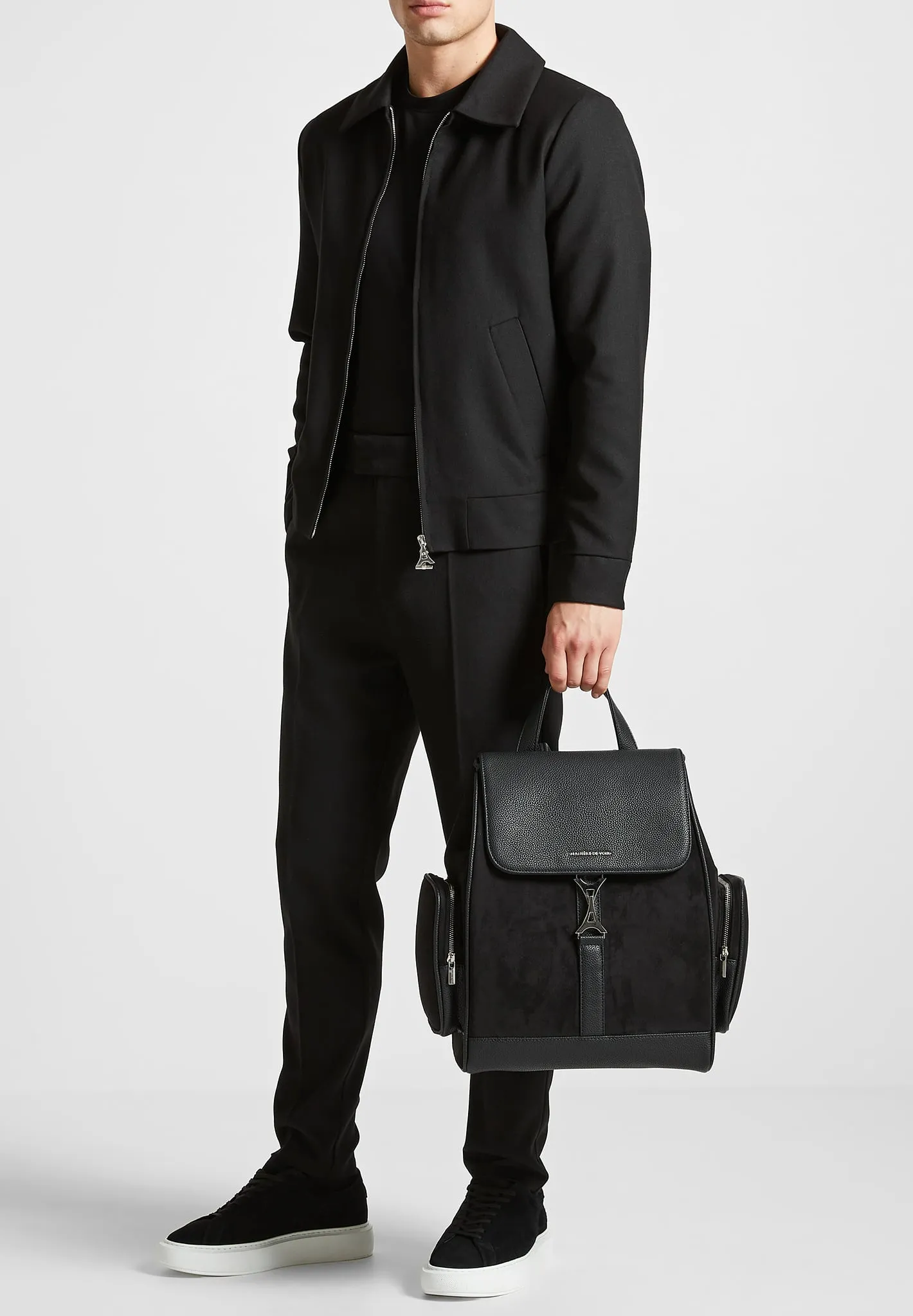 Eiffel Clasp Backpack - Black