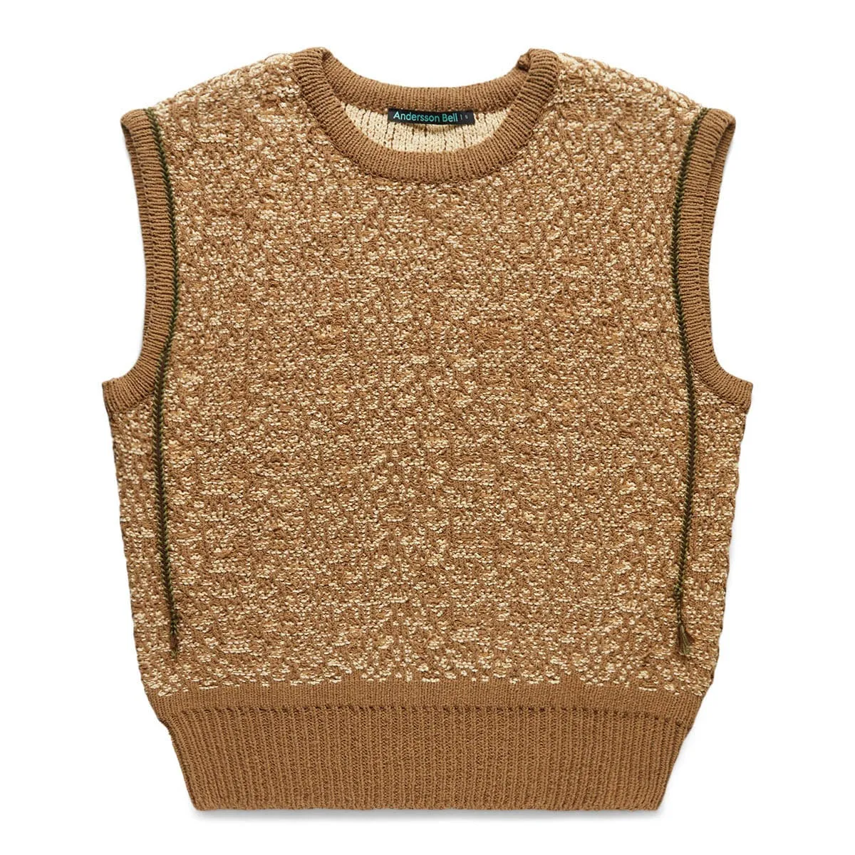 ELMERS WOOL BLEND VEST BROWN | Bodega