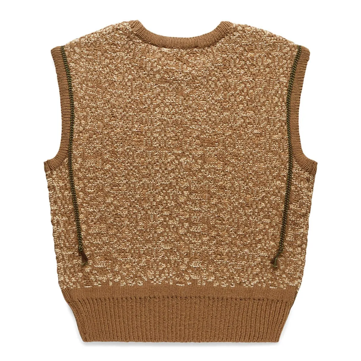 ELMERS WOOL BLEND VEST BROWN | Bodega