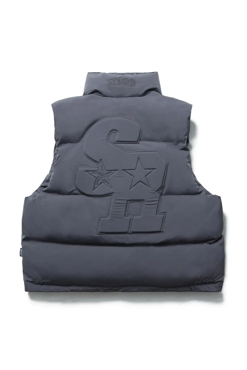 Embroidered Down Vest