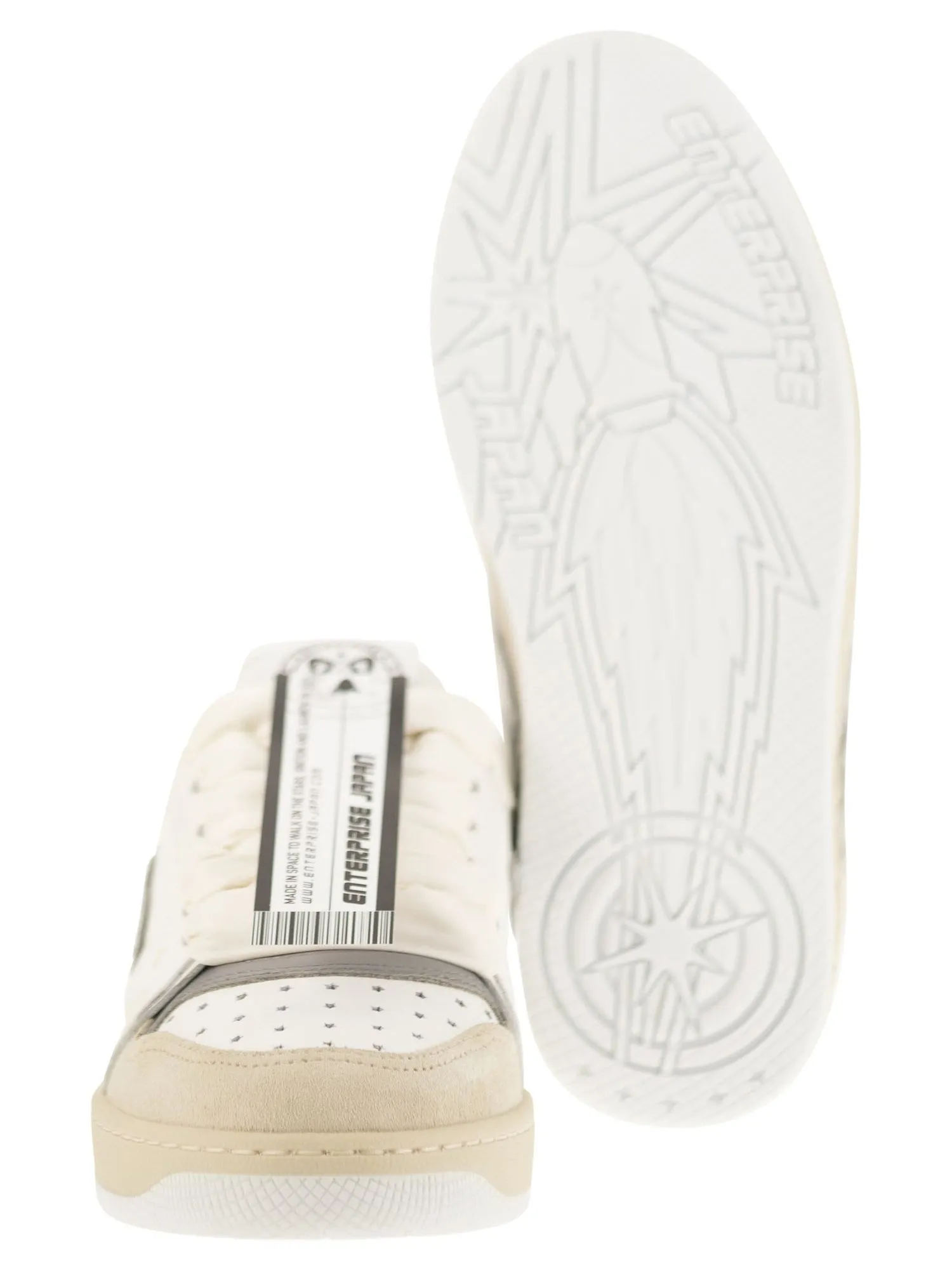 Enterprise Japan    Enterprise Japan Ej Egg Rocket Leather Trainers With Logo