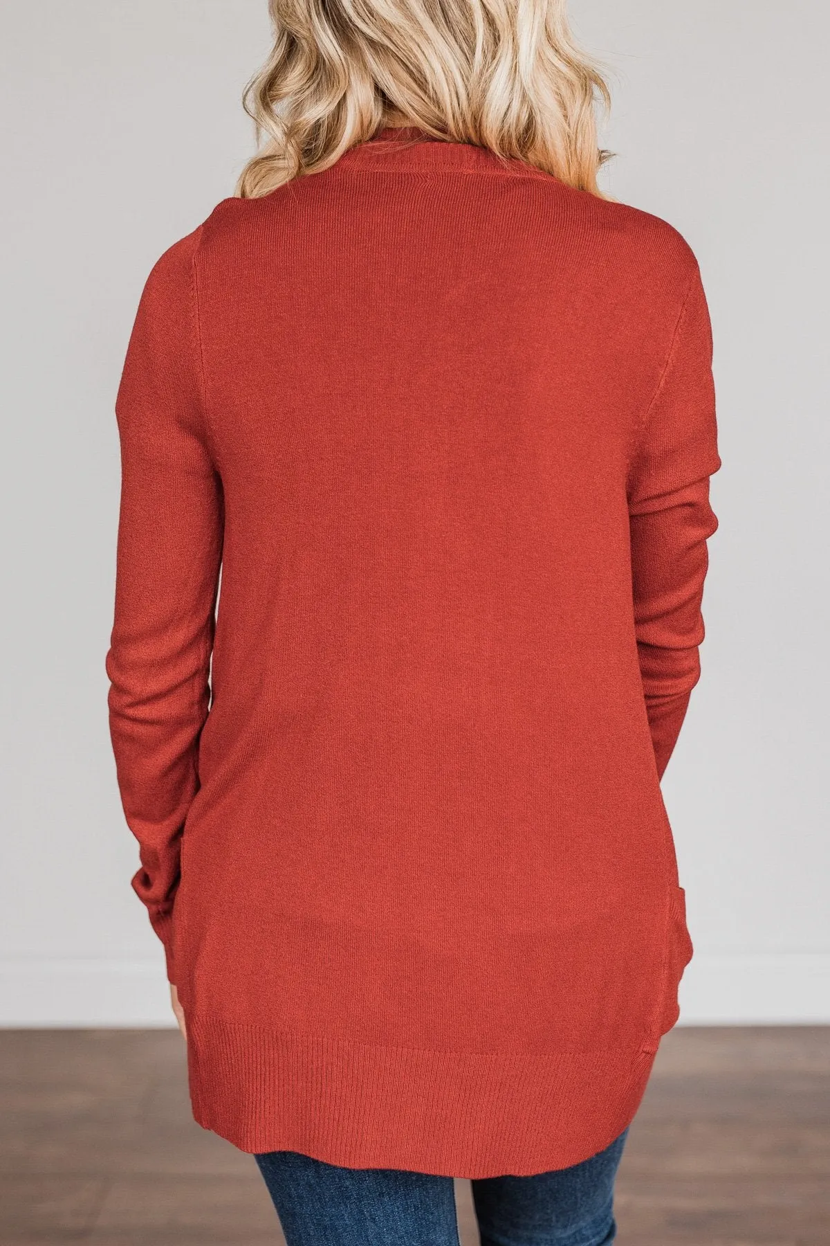 Essential Cardigan- Red