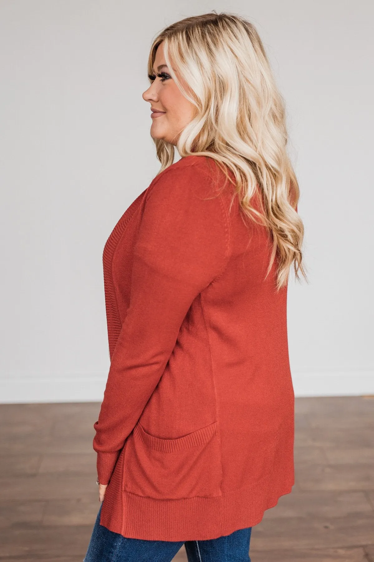 Essential Cardigan- Red