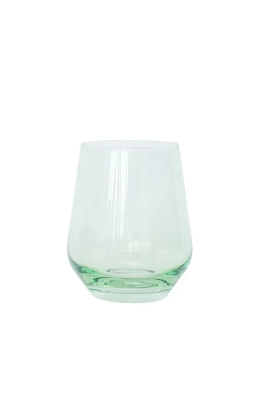Estelle Stemless Wine Glass Set of 2, Mint