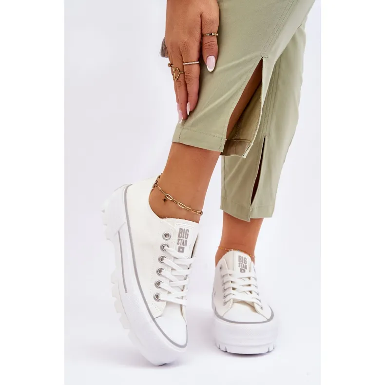 Fabric Platform Sneakers Big Star LL274150 White