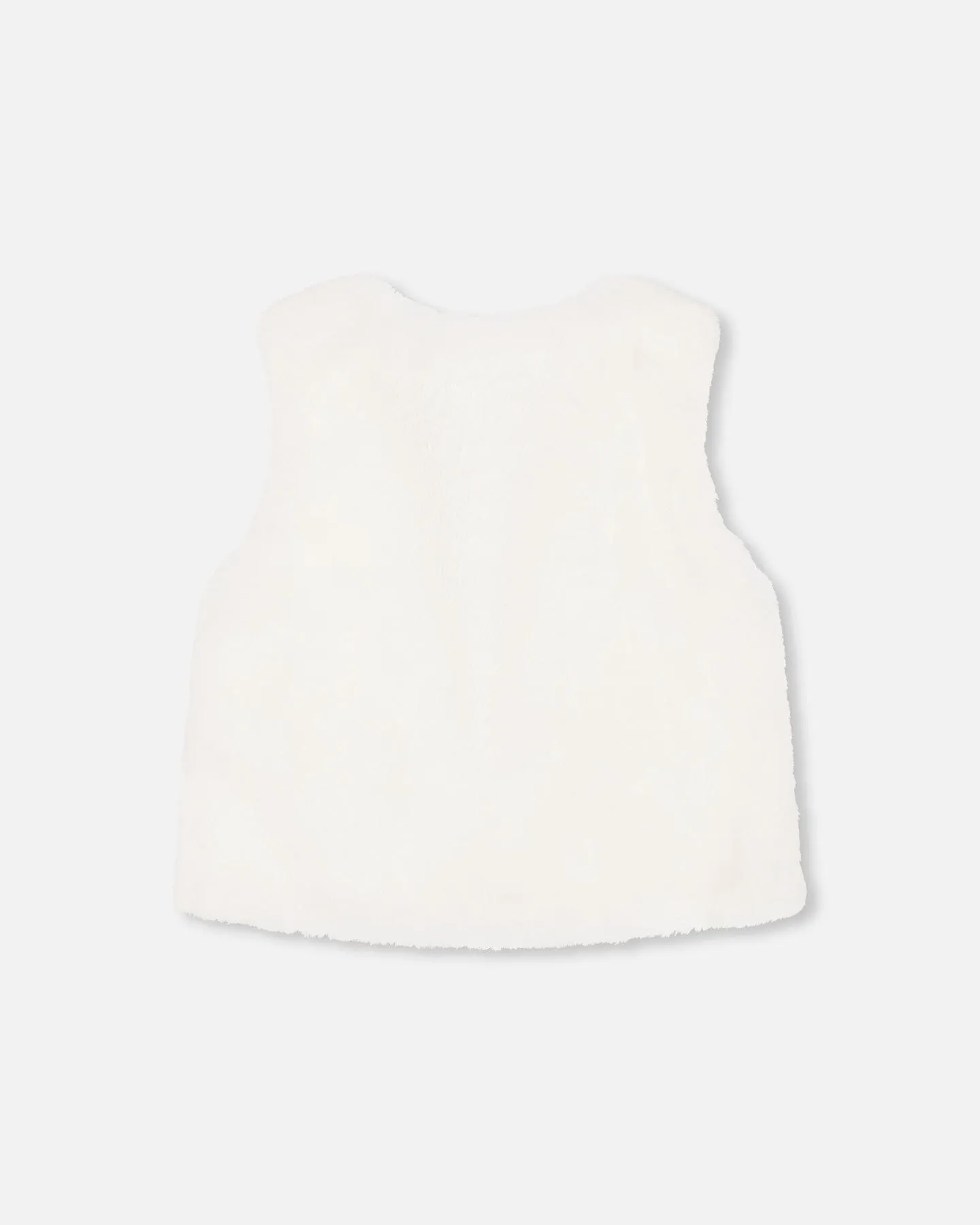 Faux Fur Vest Off White