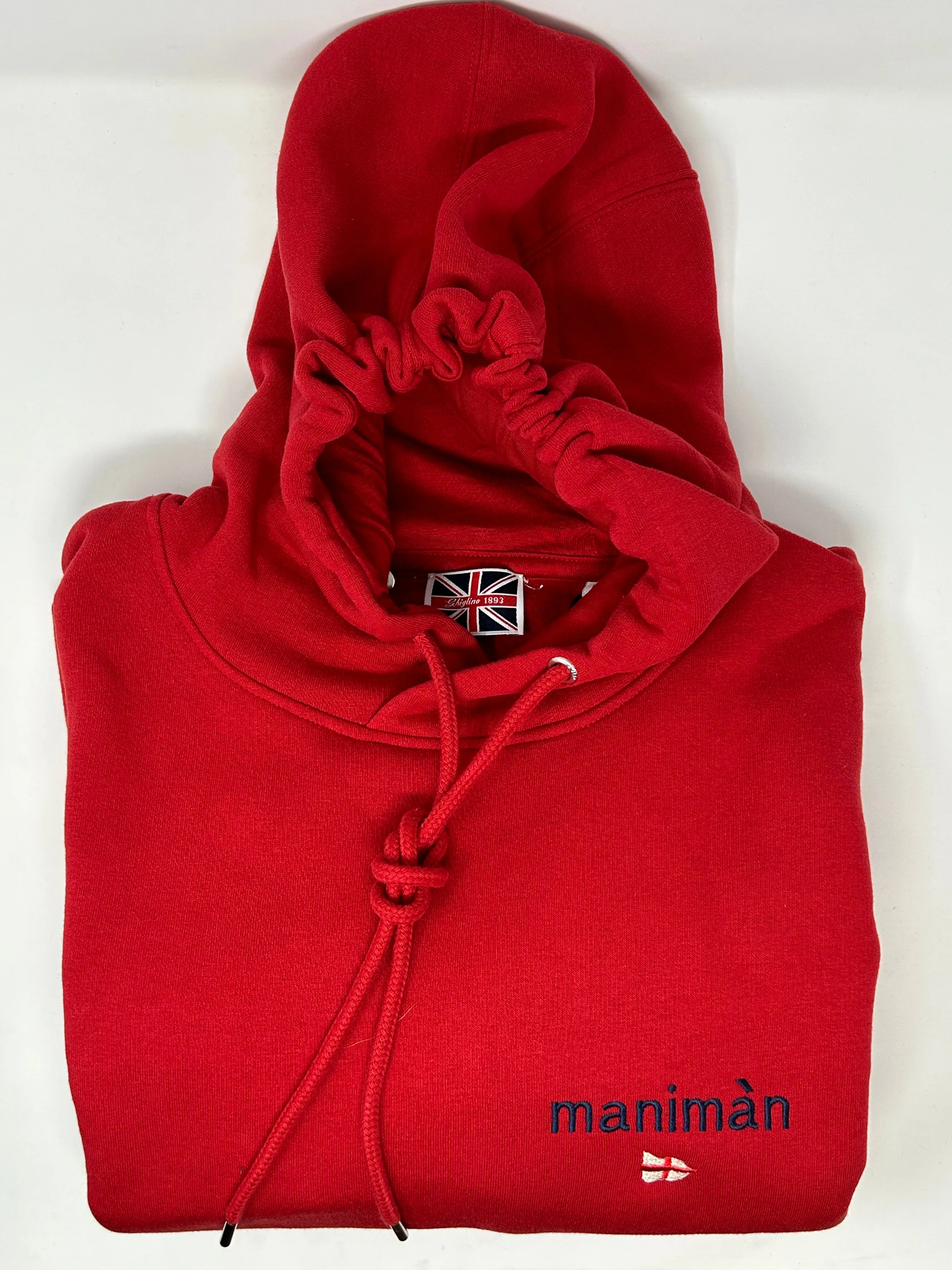 FELPA CON CAPPUCCIO  MANIMAN  col. ROSSO