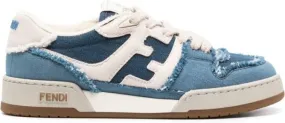 FENDI Match denim sneakers Blue