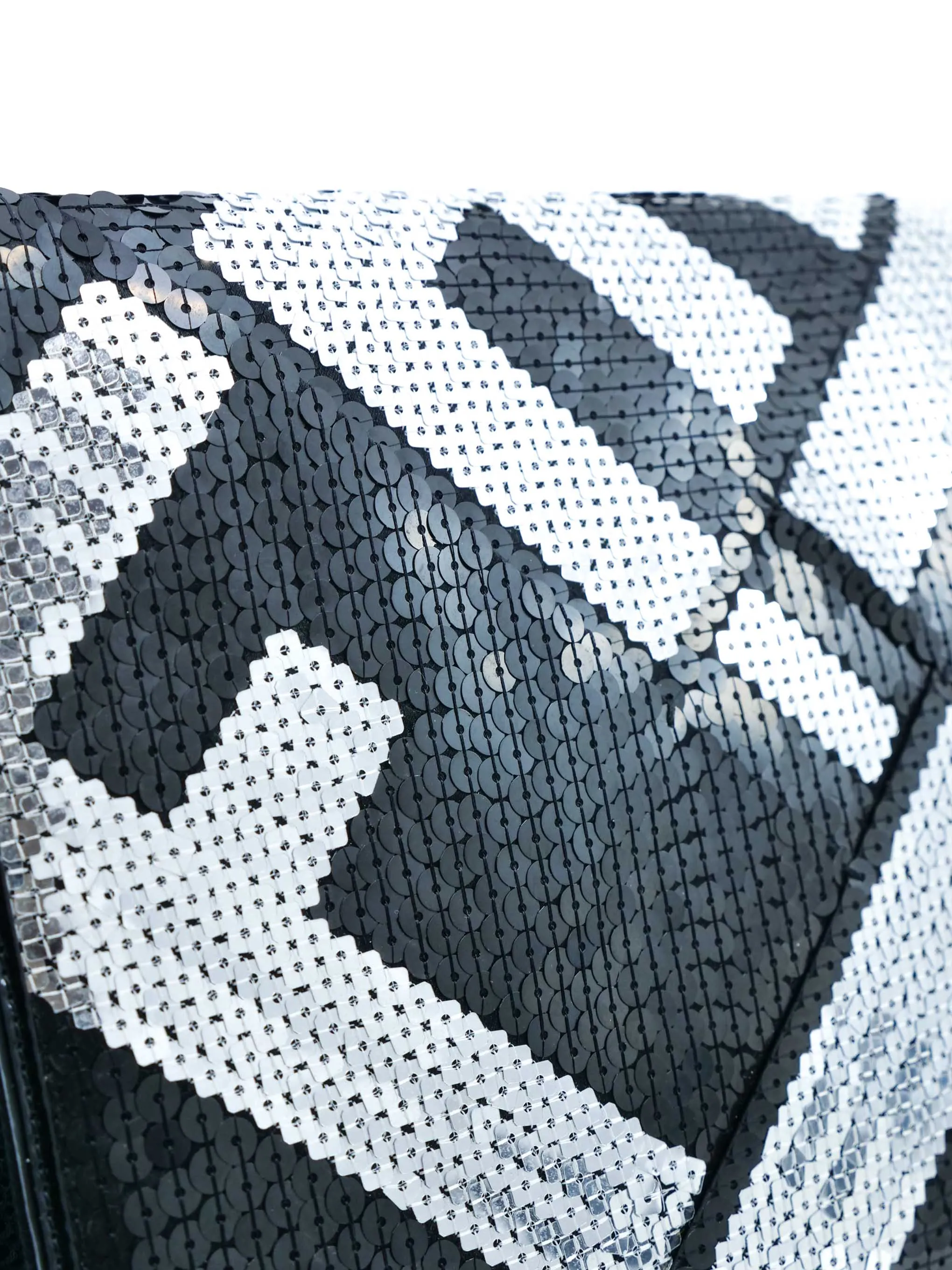Fendi Sequin Logo Crossword Clutch