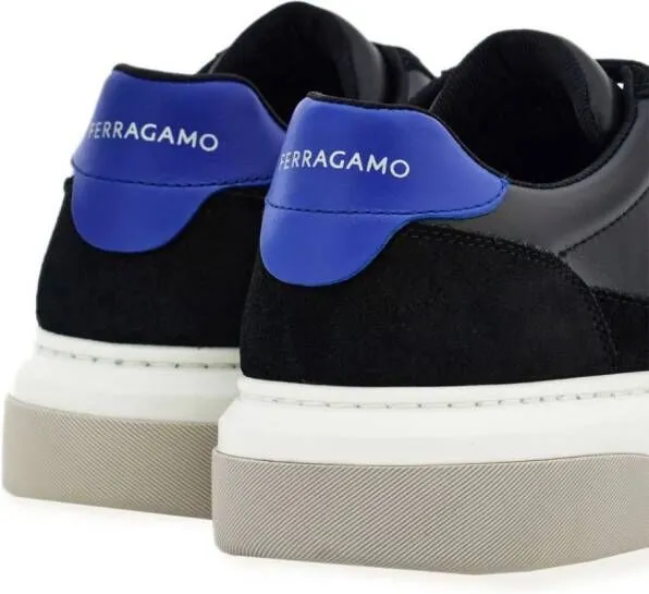 Ferragamo Gancini panelled leather sneakers Multicolour