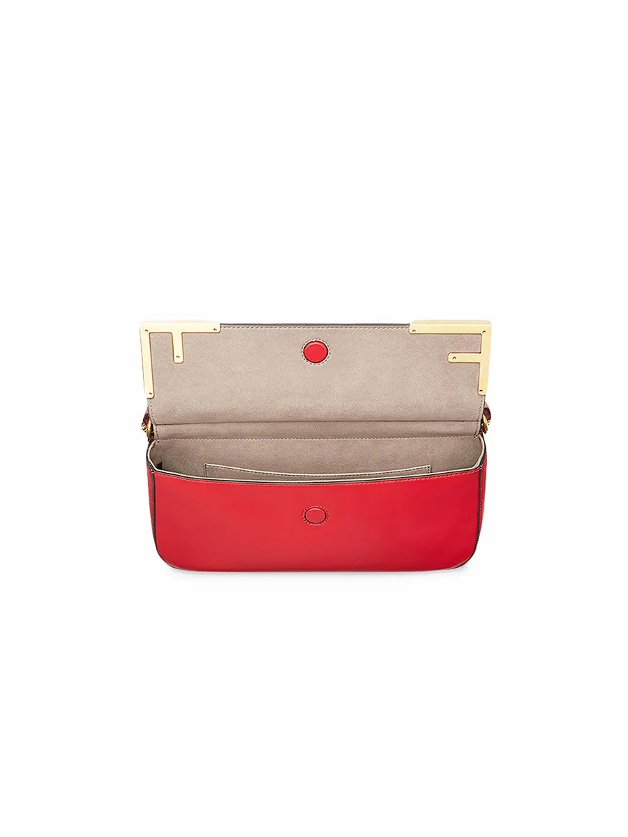 FF Logo Shoulder Bag in Red