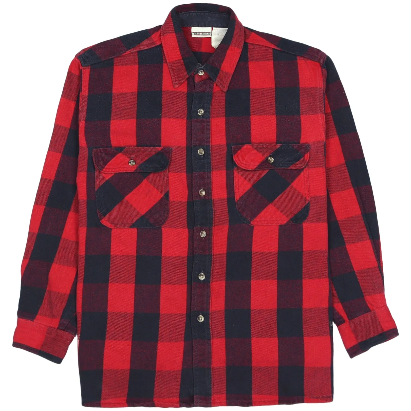 Field & Stream Vintage Checkered Flannel Shirt Red Black