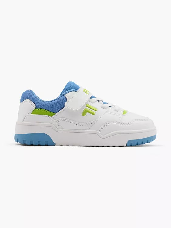 FILA  Junior Boys White/Green/Blue Velcro Trainers