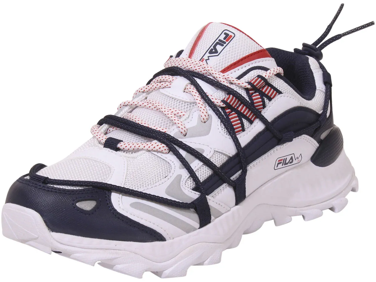 Fila Men's Expeditioner Running Sneakers White/Navy/Red Sz: 9