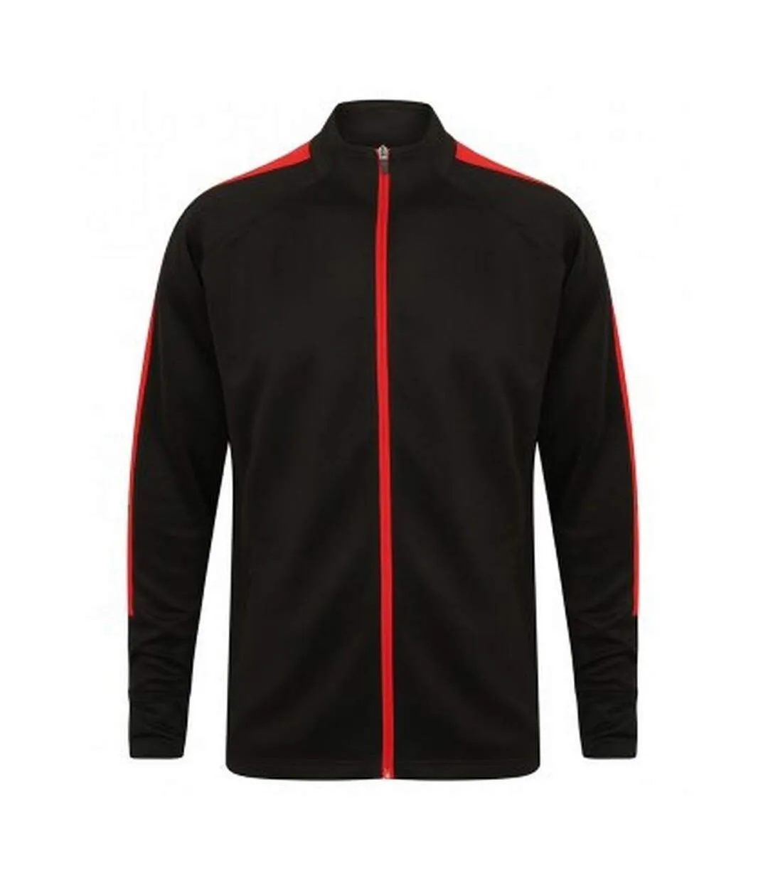 Finden And Hales Mens Knitted Tracksuit Top (Black/Red) - UTPC3354