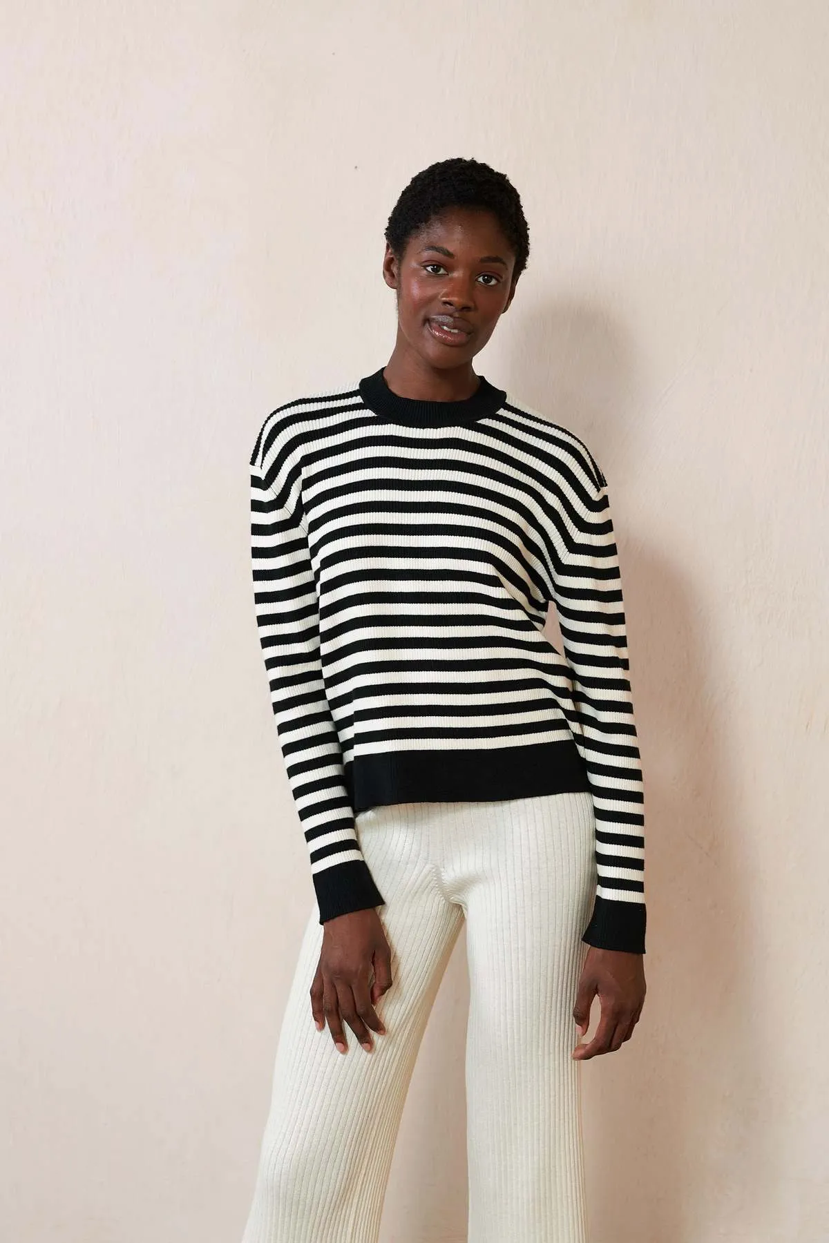Finn Ribbed Pullover - Stripe