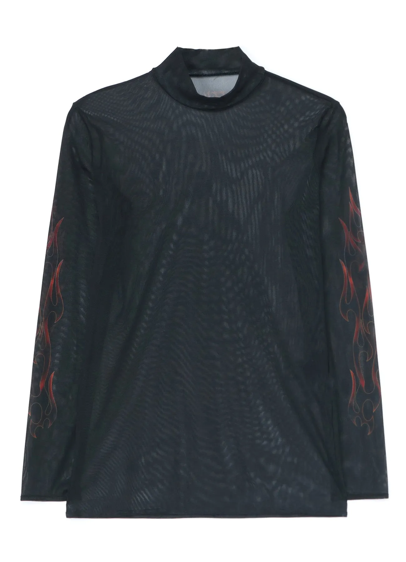 FIRE PRINT TOP WITH MOCK TURTLENECK