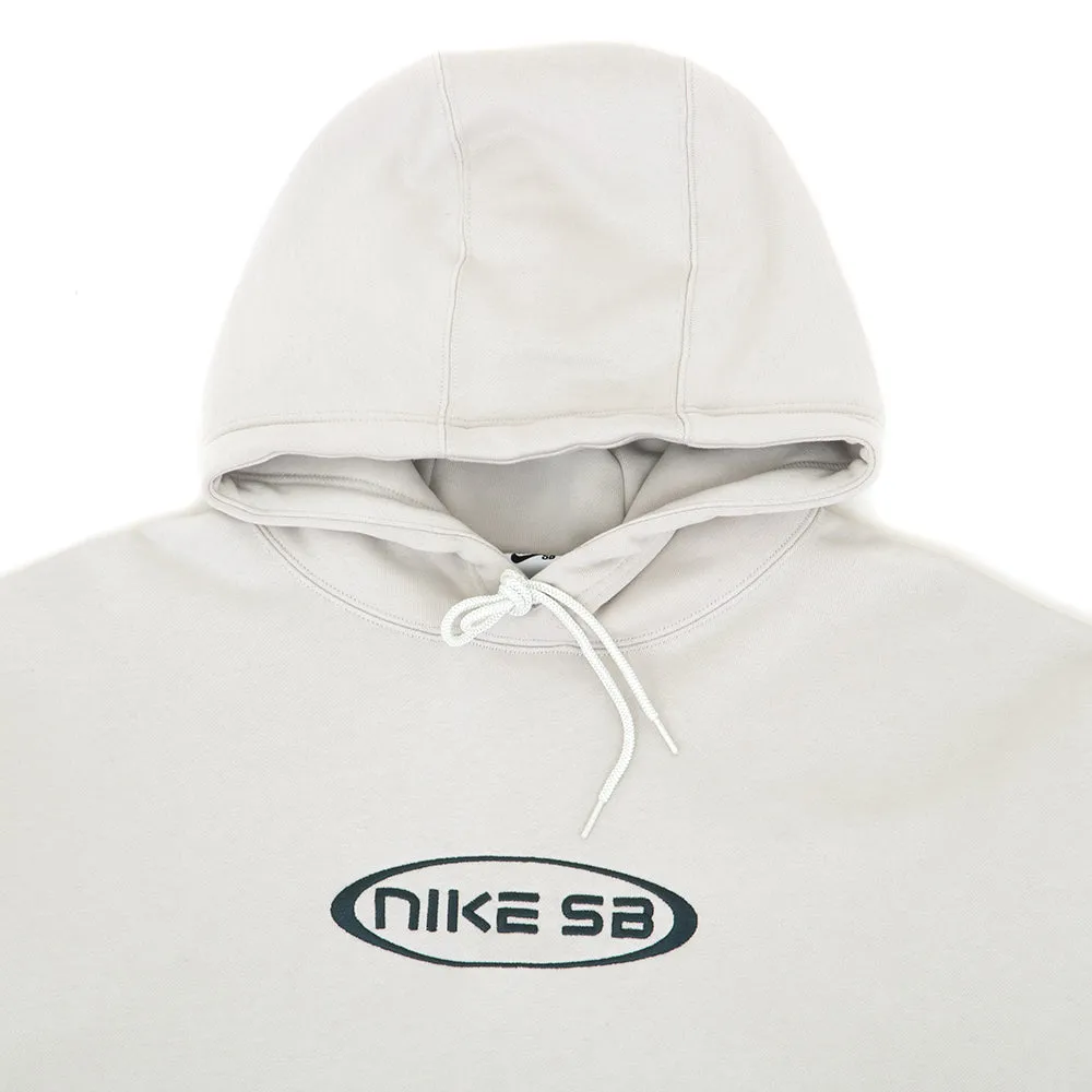 Fleece Pullover Skate Hooded Sweatshirt (Light Bone / Deep Jungle) (S)