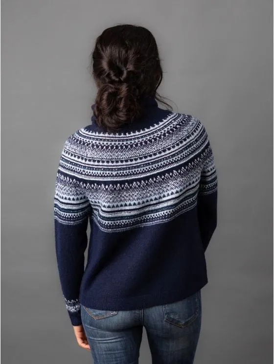Flo Fairisle Jumper in Navy