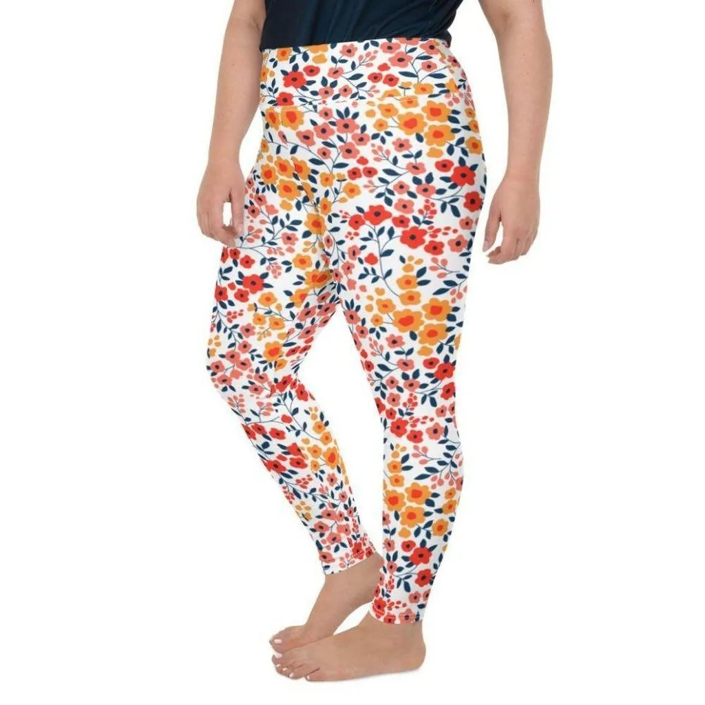 Floral Warmth Plus Size Leggings