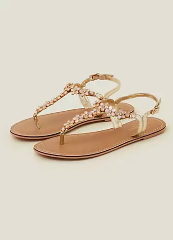 Flower Embellished Sandals by Accessorize | Look Again
