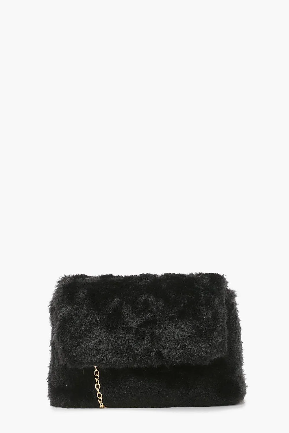 Fluffy Faux Fur Chain Cross Body Bag