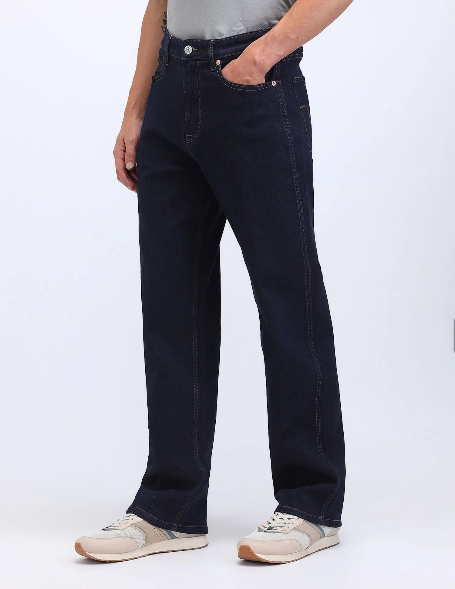 Flying Machine Cobain 90'S Loose Fit Mid Rise Jeans