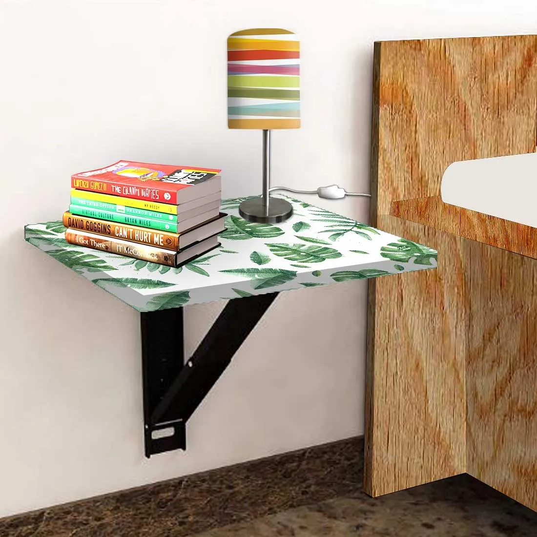 Folding Side Table for Bedroom - Leaves with Drops