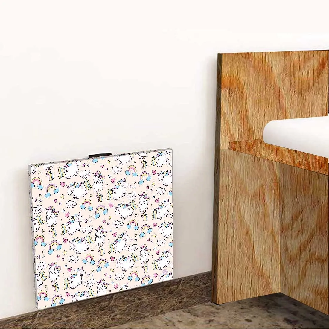 Folding Wall Mount Bedside Table - Unicorn