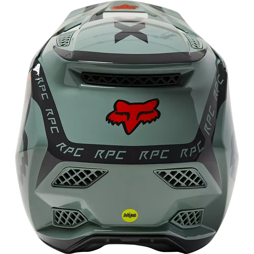 Fox Racing Rampage Pro Carbon MIPS Divide Full Face Helmet - Eucalyptus - 2022