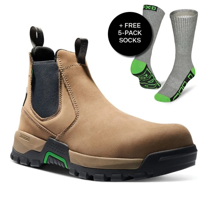 FXD WB-4 Slip On Safety Boot Stone