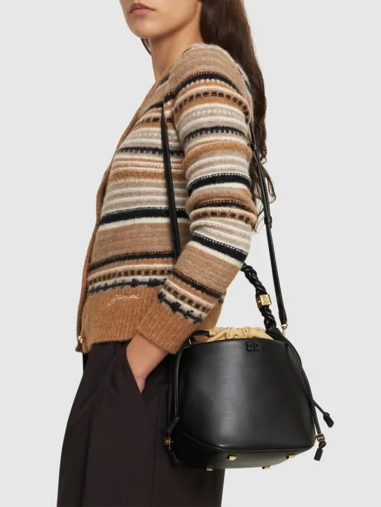 GANNI   Ganni Bou Bucket recycled leather bag 