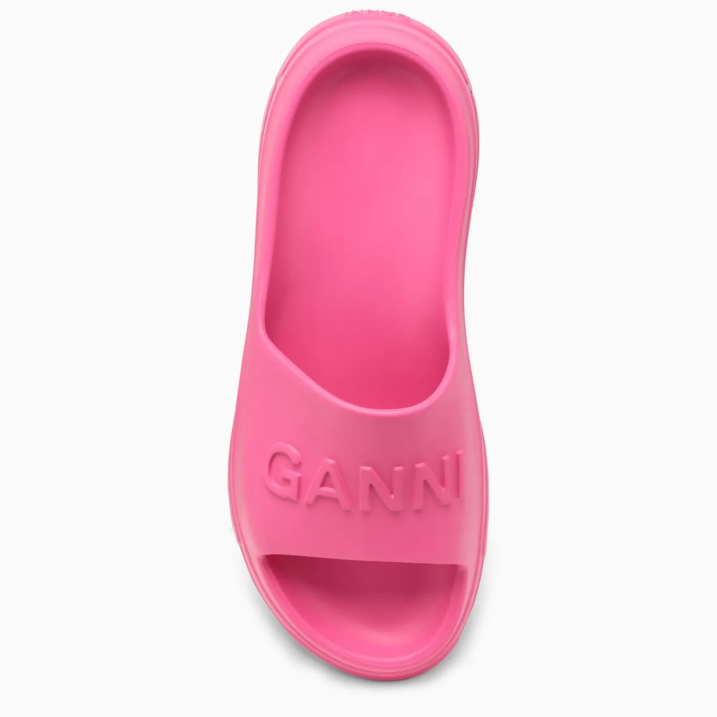 GANNI    Ganni Fucsia Rubber Slipper With Logo