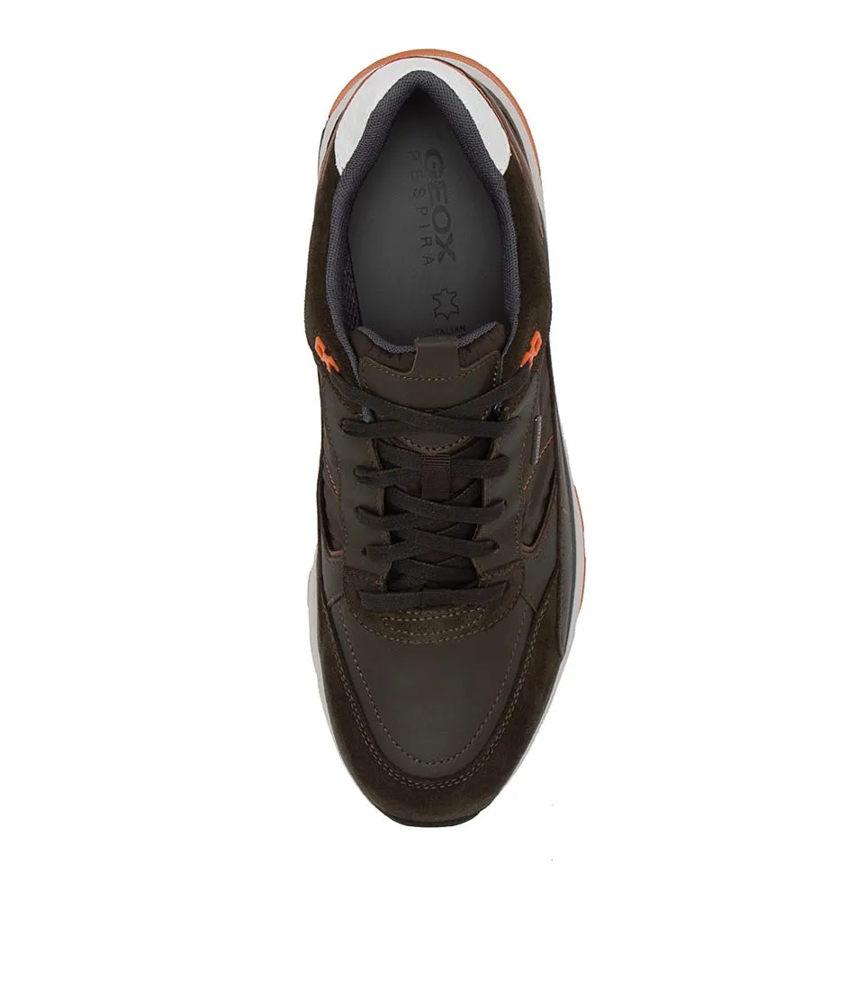 GEOX U Dolomia Mimetic Leather Sneakers