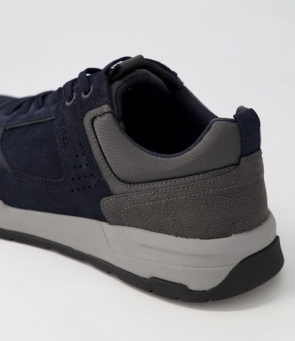 GEOX U Litio A Navy Anthracite Suede Sneakers