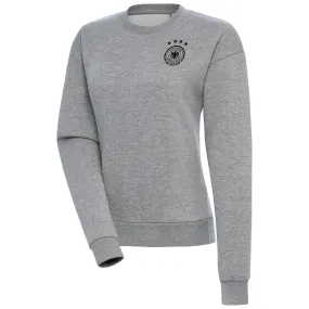Germany National Team Women's Heather Gray Takeover Crewneck Pullover Sweatshirt