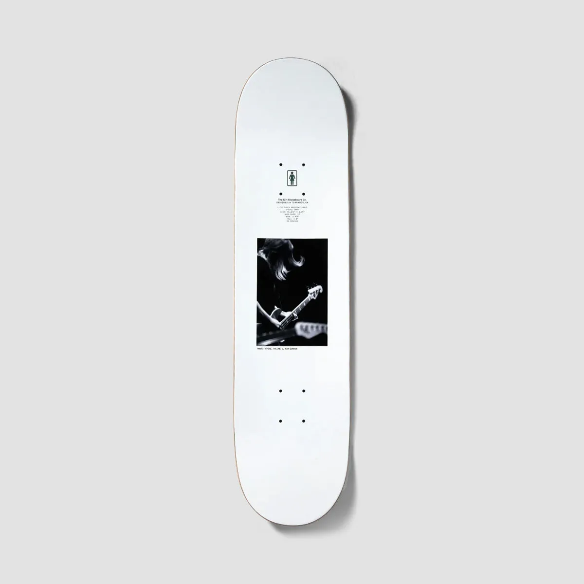 Girl Spike Photo Kim Gordon Skateboard Deck - 8.5
