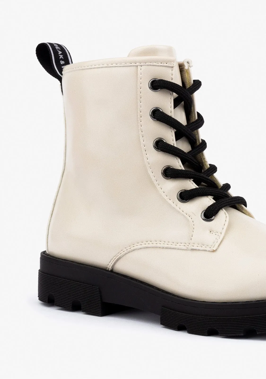 Girl's Beige Antik Ankle Boots