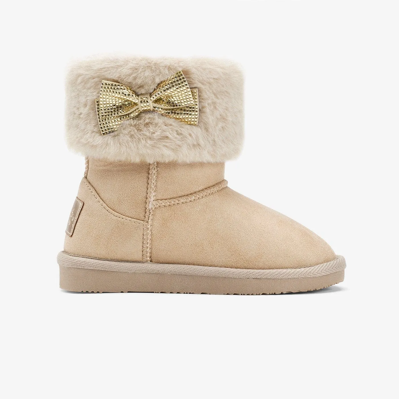 Girl's Beige Fur Australian Boots