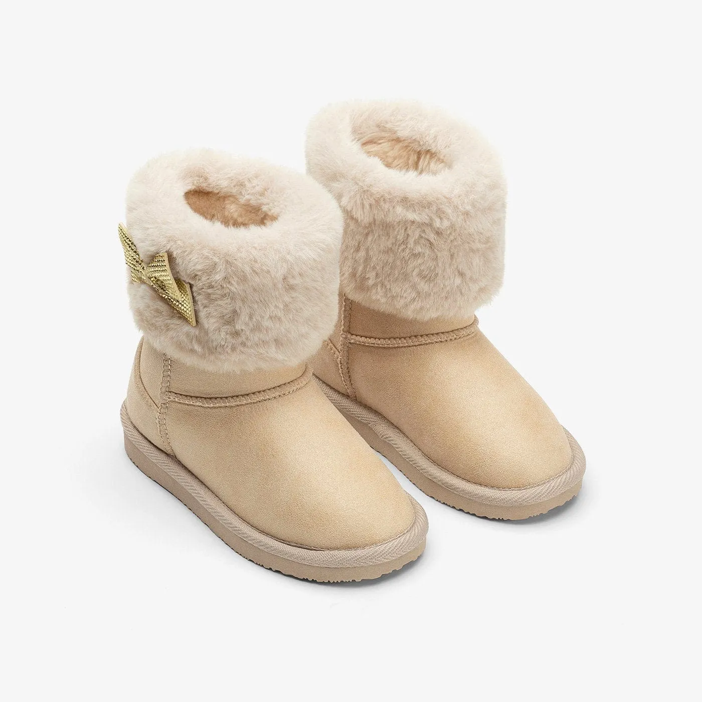 Girl's Beige Fur Australian Boots