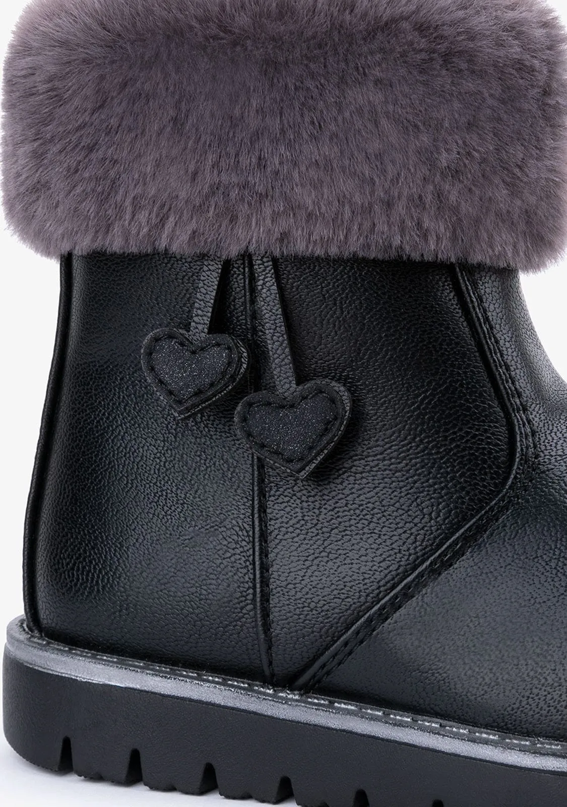 Girl's Black Ankle Boots Napa