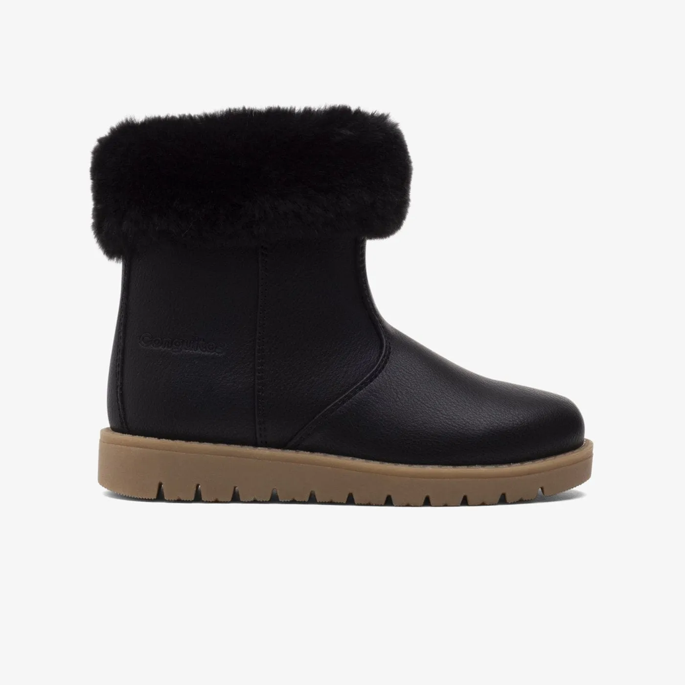 Girl's Black Fur Boots