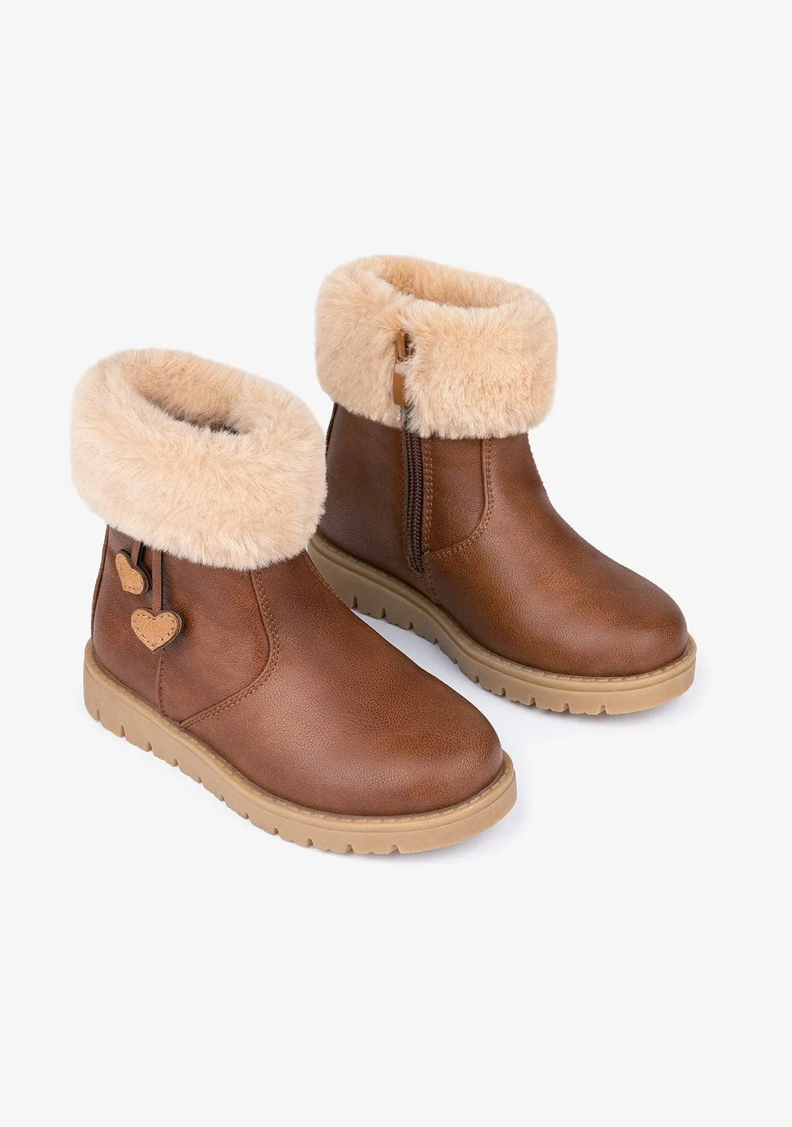 Girl's Brown Ankle Boots Napa