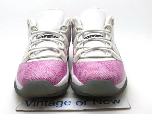 Girls nike air jordan xi 11 low pink snakeskin retro gs 2013 sz 7y