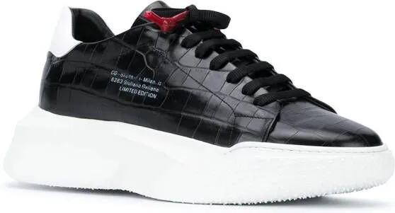 Giuliano Galiano crocodile-embossed Nemesis sneakers Black