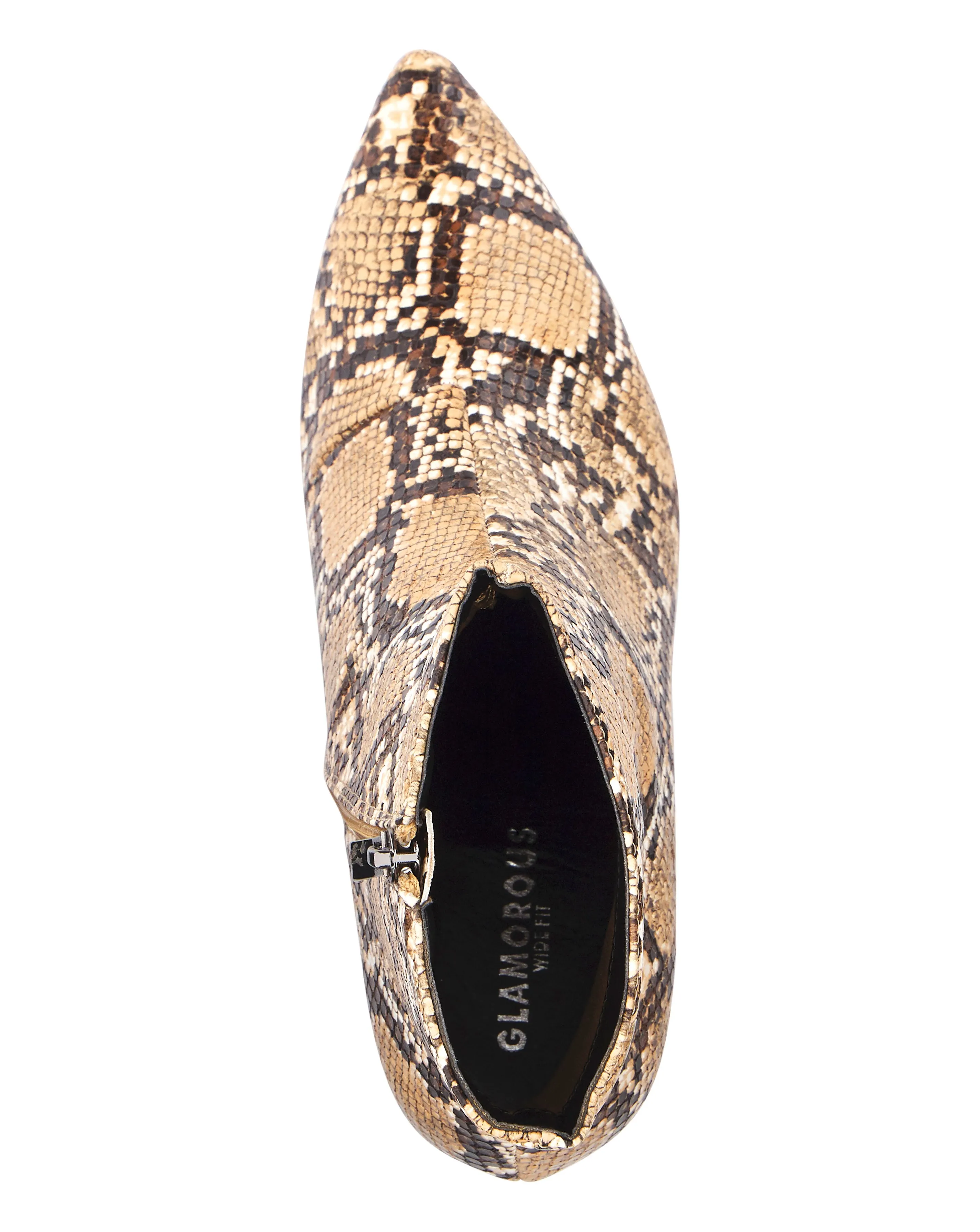 Glamorous Snake Print Ankle Boot Wide E Fit | Simply Be