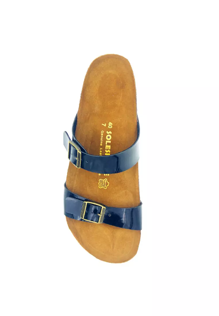Glasgow - Glossy Black Sandals & Flip Flops