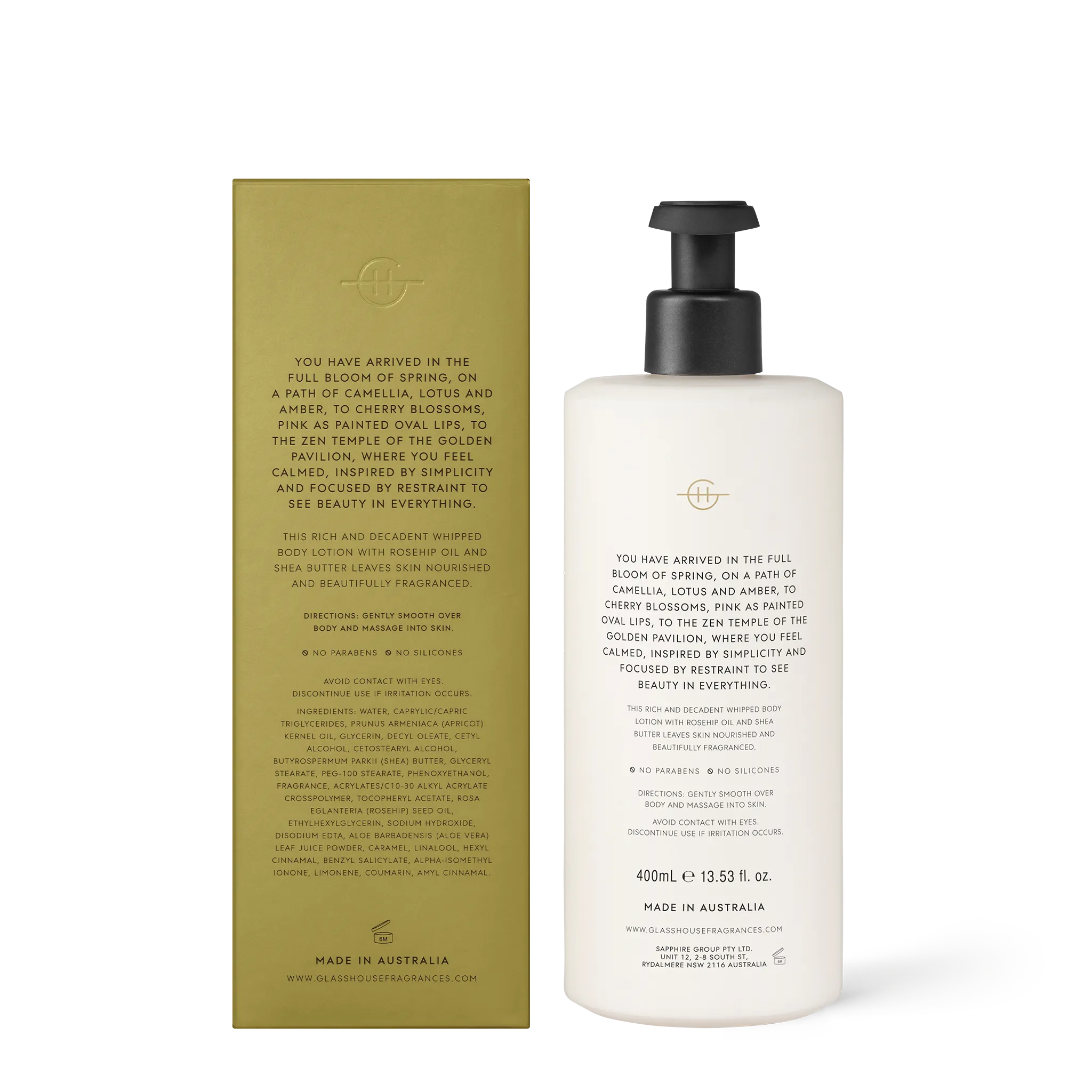 GLASSHOUSE 400ML BODY LOTION
