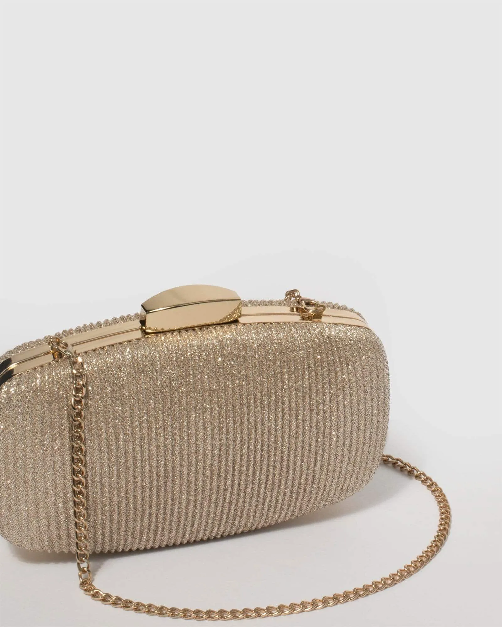 Gold Classic Hardcase Clutch Bag
